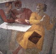Michelangelo Buonarroti Punishment of Haman oil on canvas